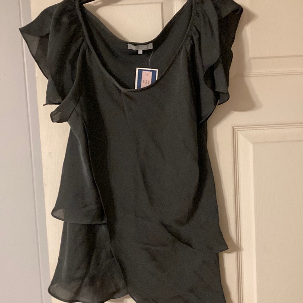 Elegant Black Ruffle Sleeve Top